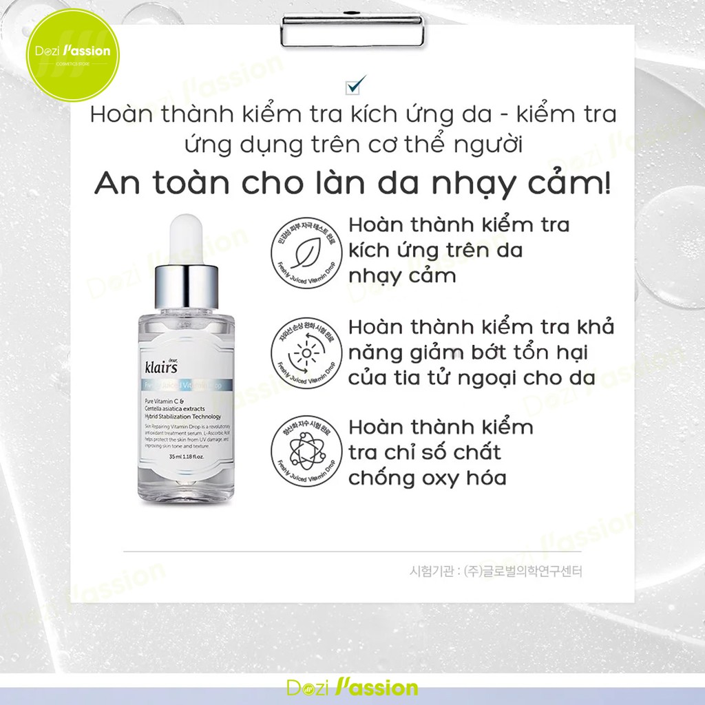 Serum Tinh Chất Klairs Vitamin C Trắng Da, Mờ Thâm Nám - Klairs Freshly Juiced Vitamin Drop Serum 35ml