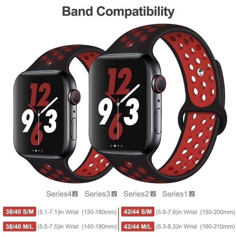 Dây Đeo Silicone Cho Đồng Hồ Apple Watch 5 4 3 2 1 Band 38mm 40mm 42mm 44mm Series 4 3 2