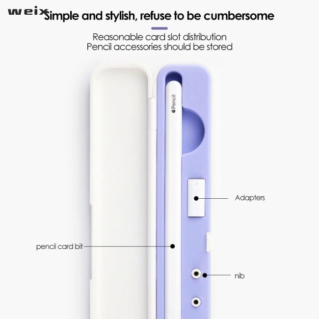Hộp đựng Tụ điện Di động Bút Nib Tay áo Bộ điều hợp Phụ kiện Hộp bút cho Ipencil thế hệ thứ nhất / thứ hai