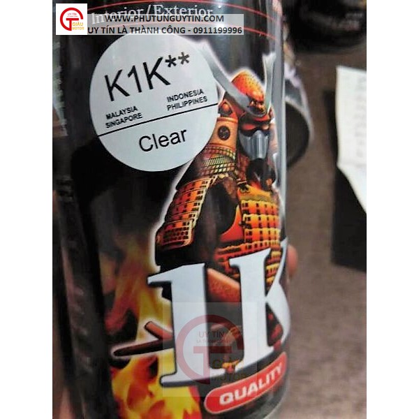 K1kt _ Sơn xịt sơn xe máy Samurai K1KT 300m keo trong nhũ lấp lánh kim tuyến _ Twinkling Clear, shop uy tín, giao nhanh