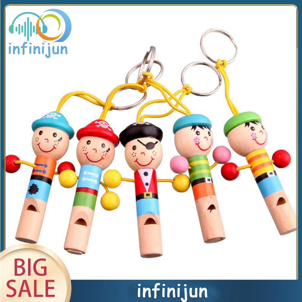 Còi Gỗ Hình Cướp Biển Nhiều Màu Sắc Dễ Thương Cho Bé