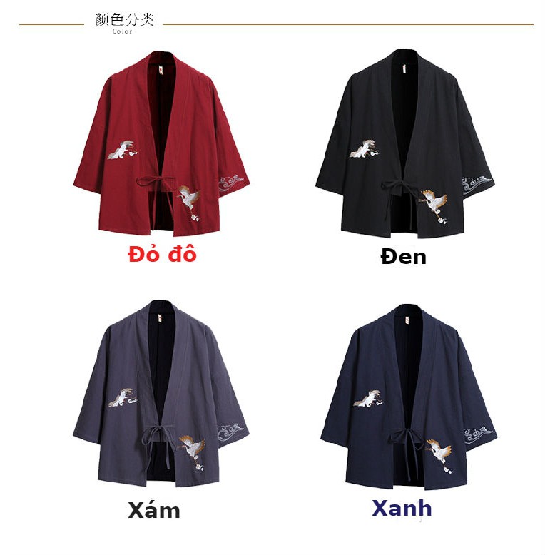 Áo khoác kimono thiêu chim hạt CÓ SIZE ĐẠI - NAM NỮ BON CHEN ĐỀU ĐƯỢC ( Hàng order ) | BigBuy360 - bigbuy360.vn