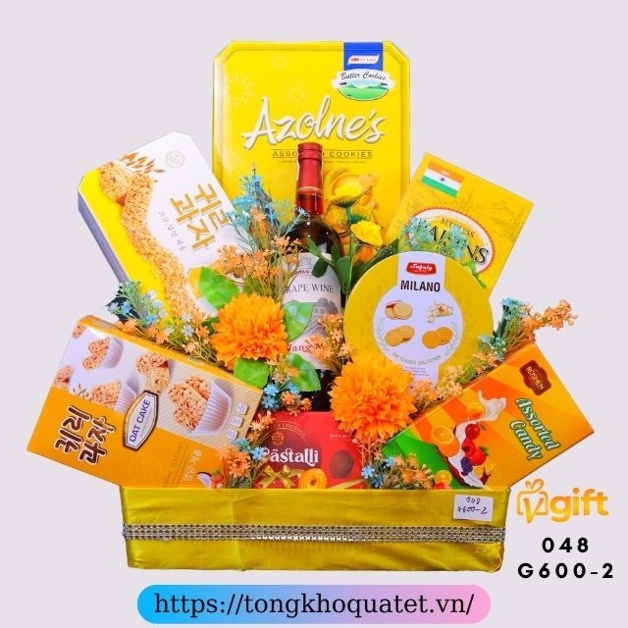 Giỏ Quà Tết Mẫu Giỏ 560 - 600 ( 8 Giỏ Quà Tết ) | BigBuy360 - bigbuy360.vn