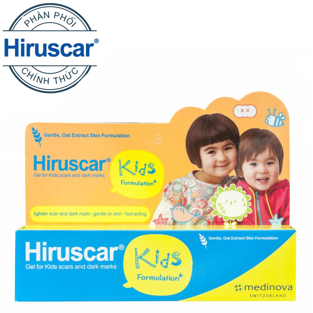 Gel cải thiện sẹo và vết thâm ngứa trẻ em Hiruscar Kids 10g