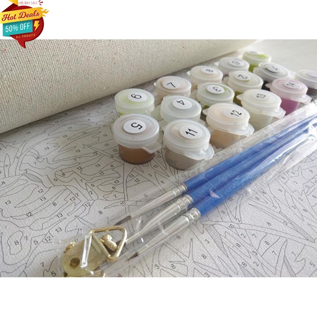 Bộ Tranh Sơn Dầu Phong Cảnh Không Có Khung Diy Trang Trí Nhà Ở / Văn Phòng