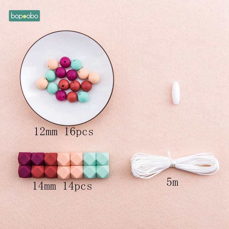 Silicone hạt đặt hướng dẫn sử dụng tự làm Accessoires cho Making Pacifier chuỗi BPA miễn phí silicone hạt cho bé