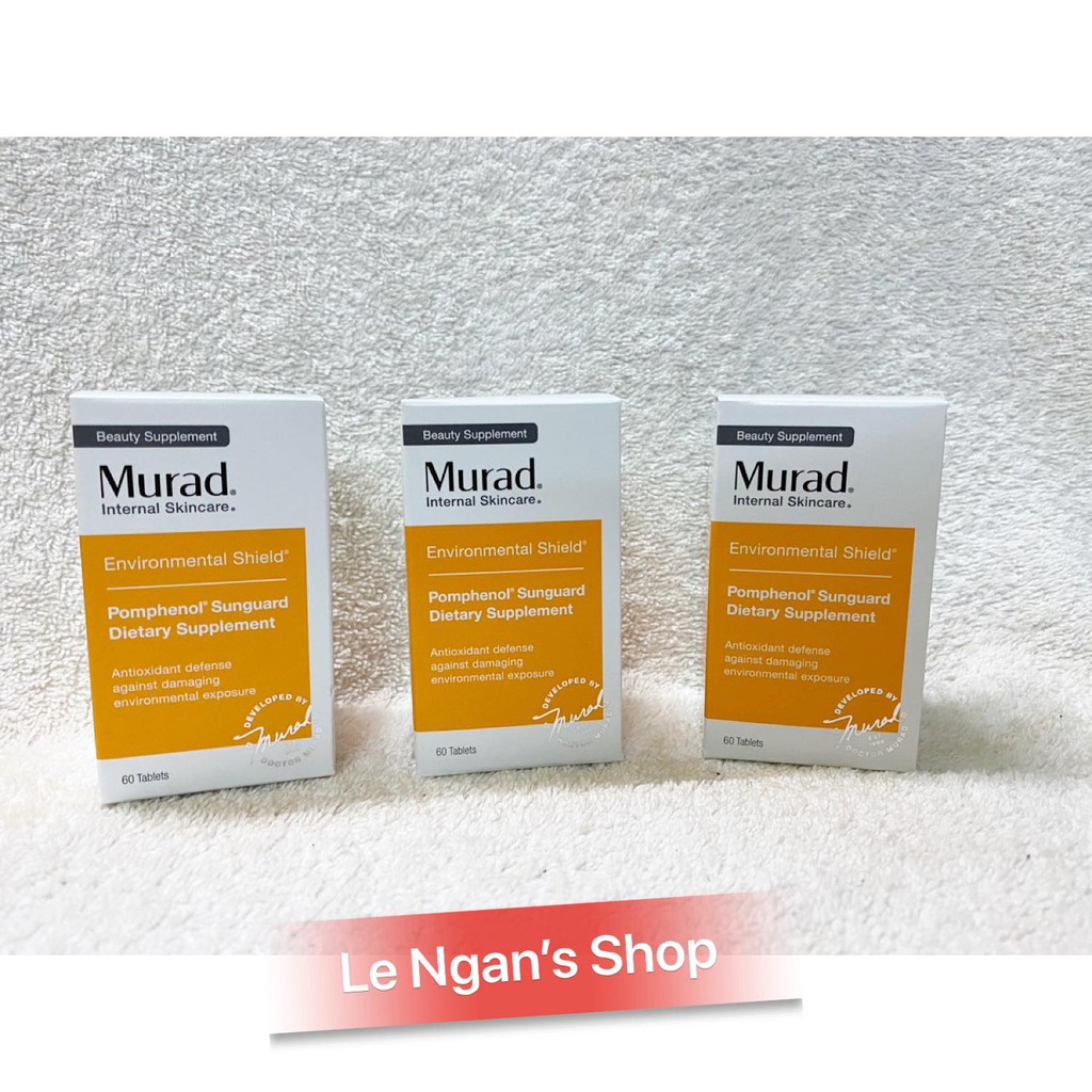 [HÀNG MỸ] Viên uống chống nắng Murad Pomphenol Sunguard 60 viên.