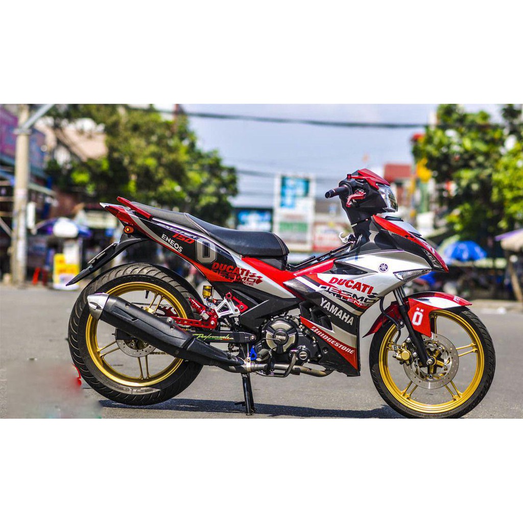 Tem trùm exciter 150 đỏ đen trắng, độ team xe ex dán đời 2015-2020