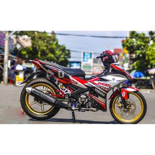 Tem trùm exciter 150 đỏ đen trắng, độ team xe ex dán đời 2015-2020