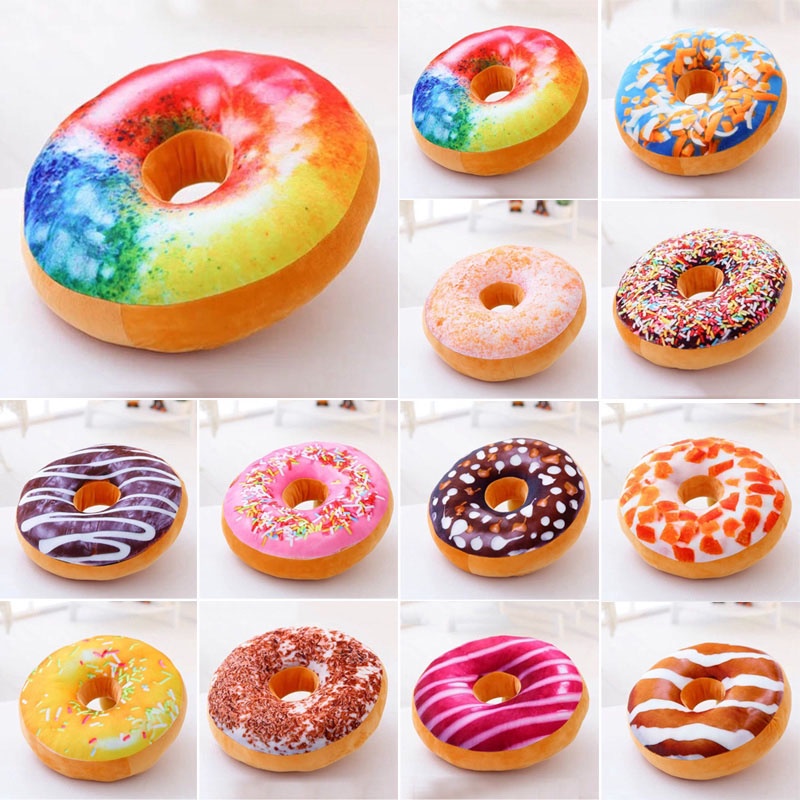 Vỏ Gối Hình Bánh Donut Hoạt Hình Xinh Xắn