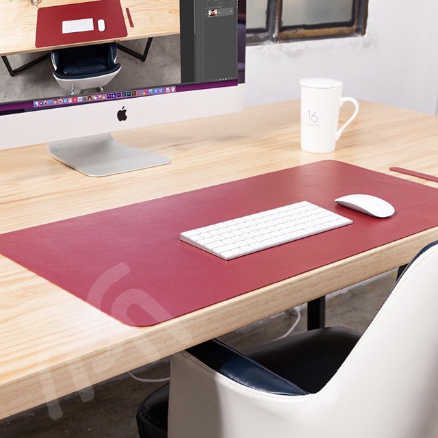 [Bản mới 2 màu] Thảm da trải bàn làm việc Deskpad - Lót chuột mouse pad tấm lót bàn di chuột (AL01)