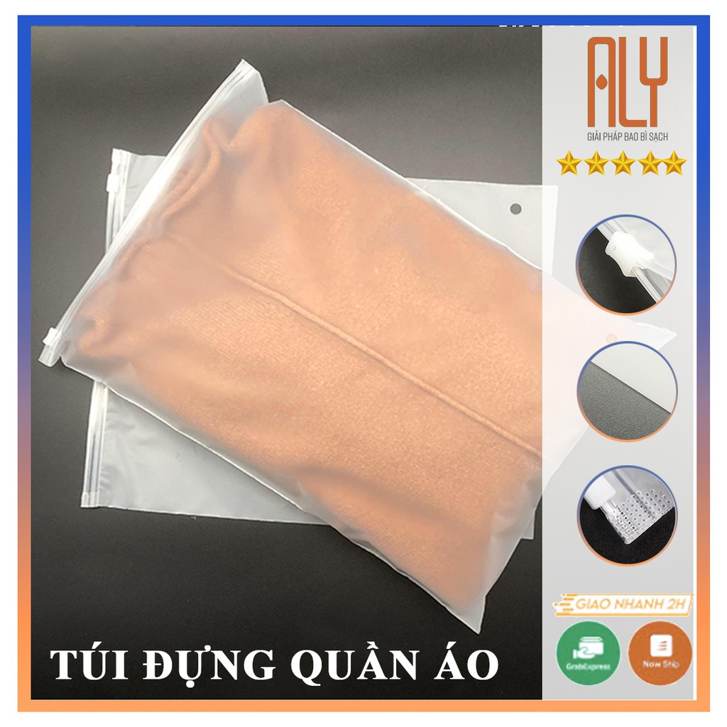 [RẺ NHẤT SHOPEE] 100 Túi zip lụa mờ, túi zip đựng quần áo size 30x40