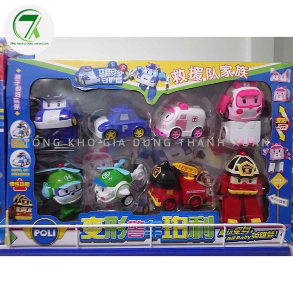 Bộ 6 xe ô tô đồ chơi Biệt đội Poli Robocar biến hình