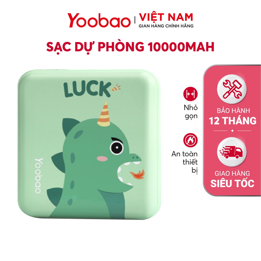 Sạc dự phòng mini dễ thương 10000mAh Yoobao M4 mini - Sạc đồng thời 2 cổng - Bảo hành 12 tháng