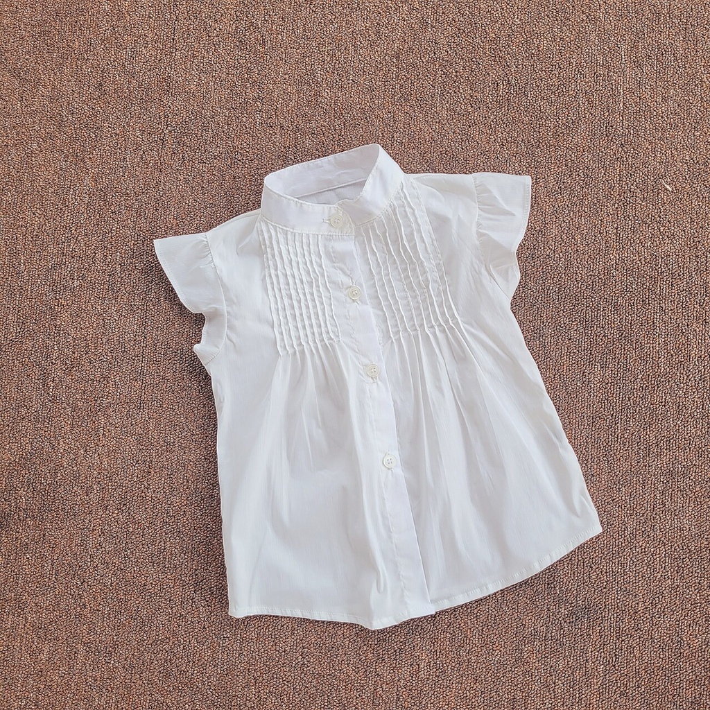 Áo sơmi Gap xếp ly cực xinh bé gái