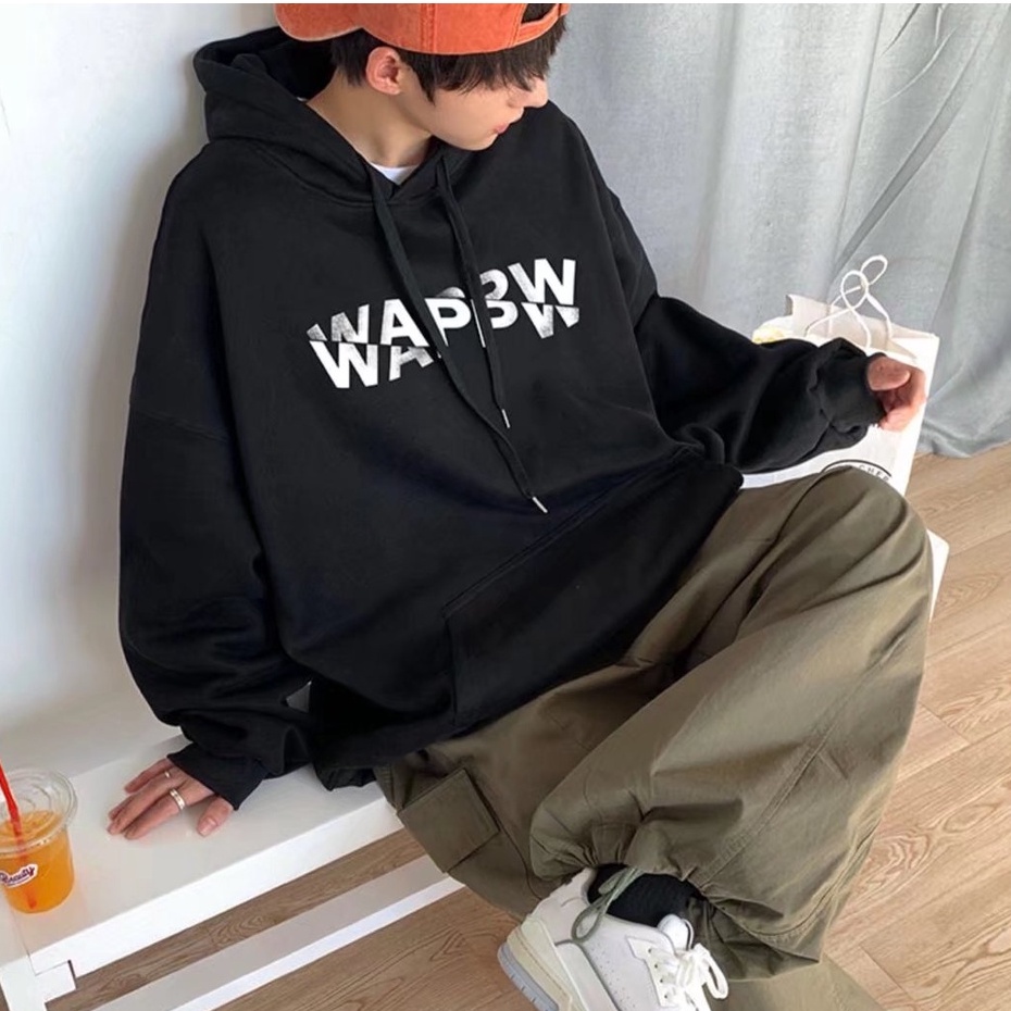 Zipper Hoodie thời trang lỏng lẻo lười biếng Hundred khí chất của người đàn ông hoodie