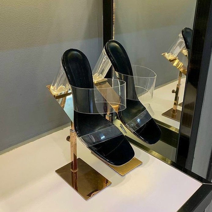 Guốc sandal quai trong gót cao 9cm mới nhất 2021 - z24