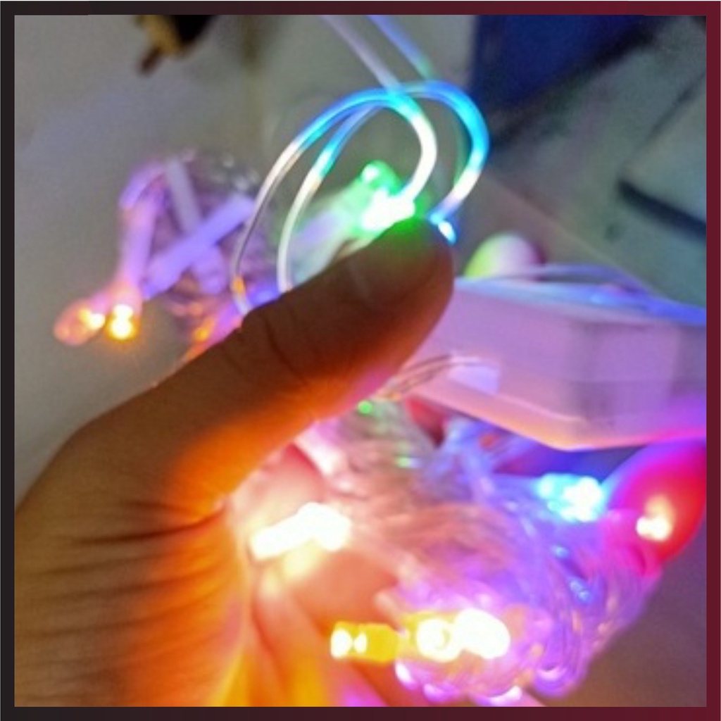 Dây đèn led nhiều màu sắc dài 5m 25 bóng