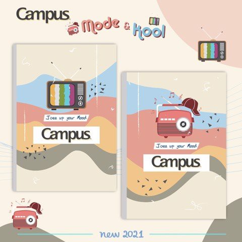 Lốc 5 Vở KN có chấm Campus Mode &amp; Cool 120 trang