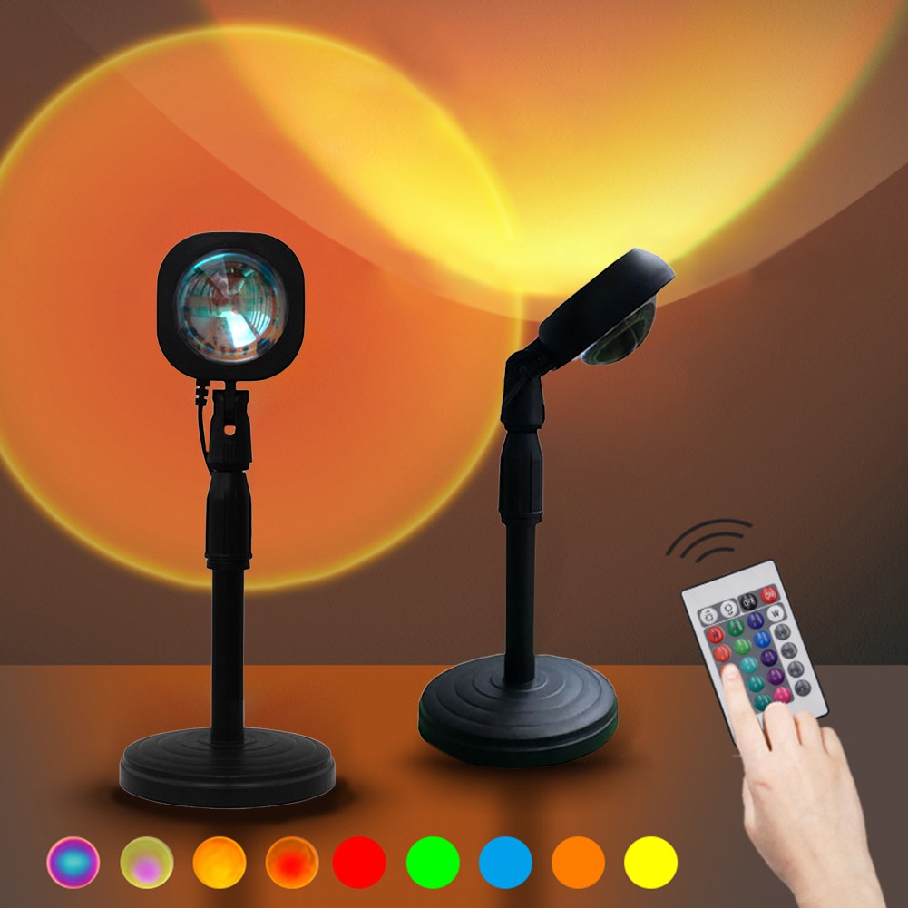 Đèn sunset 16 màu có thể đèn rose blackpink Tiktok Hot Đèn chiếu hoàng hôn, mặt trời, cầu vồng trang trí