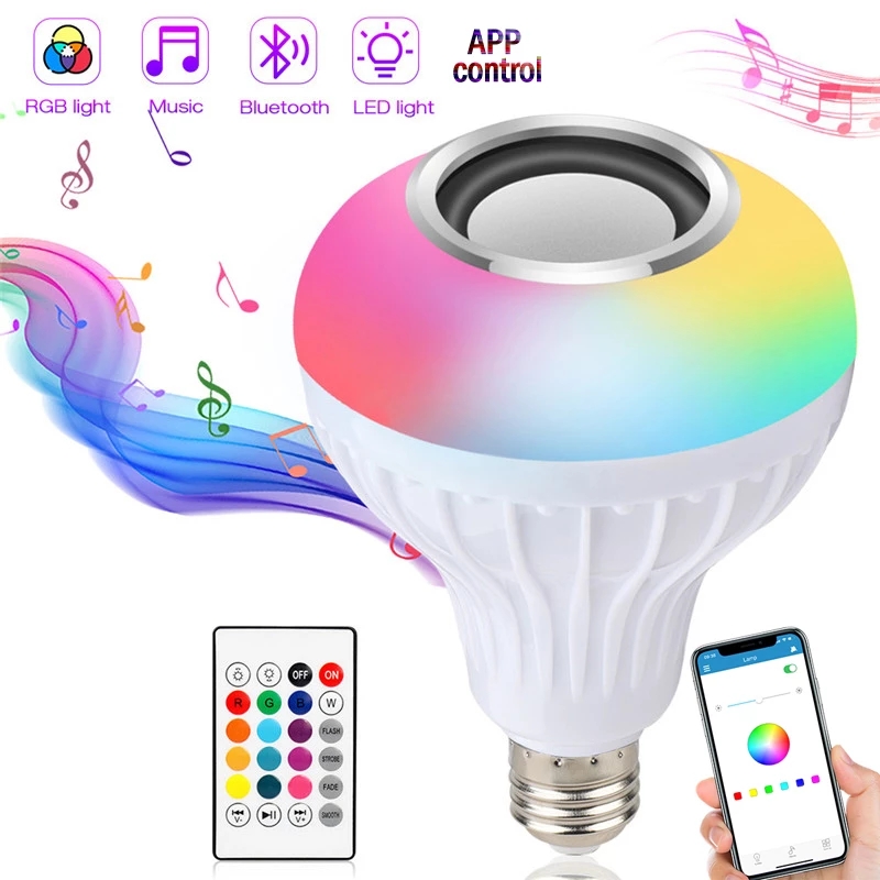 Bóng Đèn Led E27 Có Loa Bluetooth Và Remote Điều Khiển