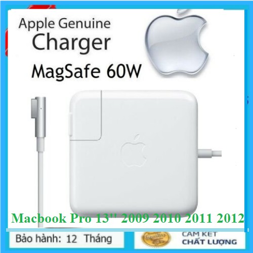 Sạc Mabook Pro 13'' 2009 2010 2011 2012 ( 16.5V-3.65A - 60W)  magsafe  ( New ZIN)