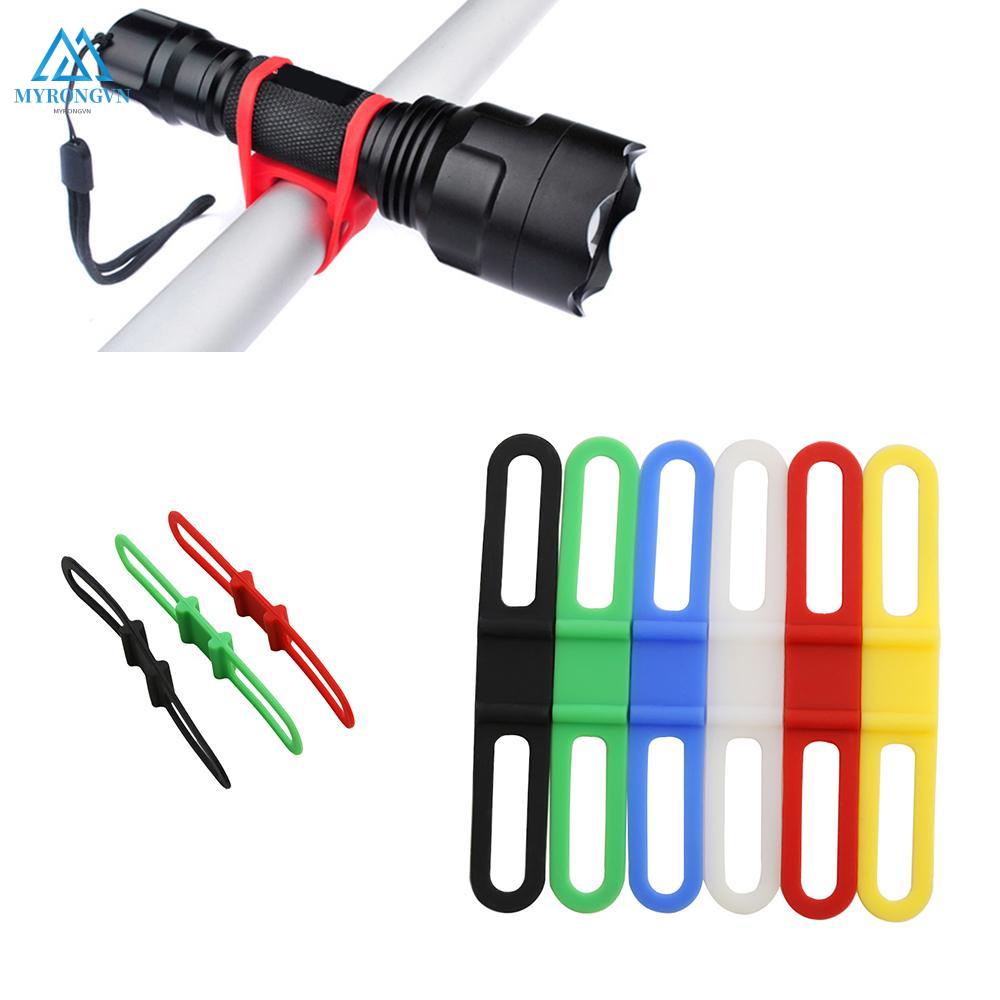 Dây buộc điện thoại bằng silicon co giãn gắn tay lái xe đạp tiện dụng