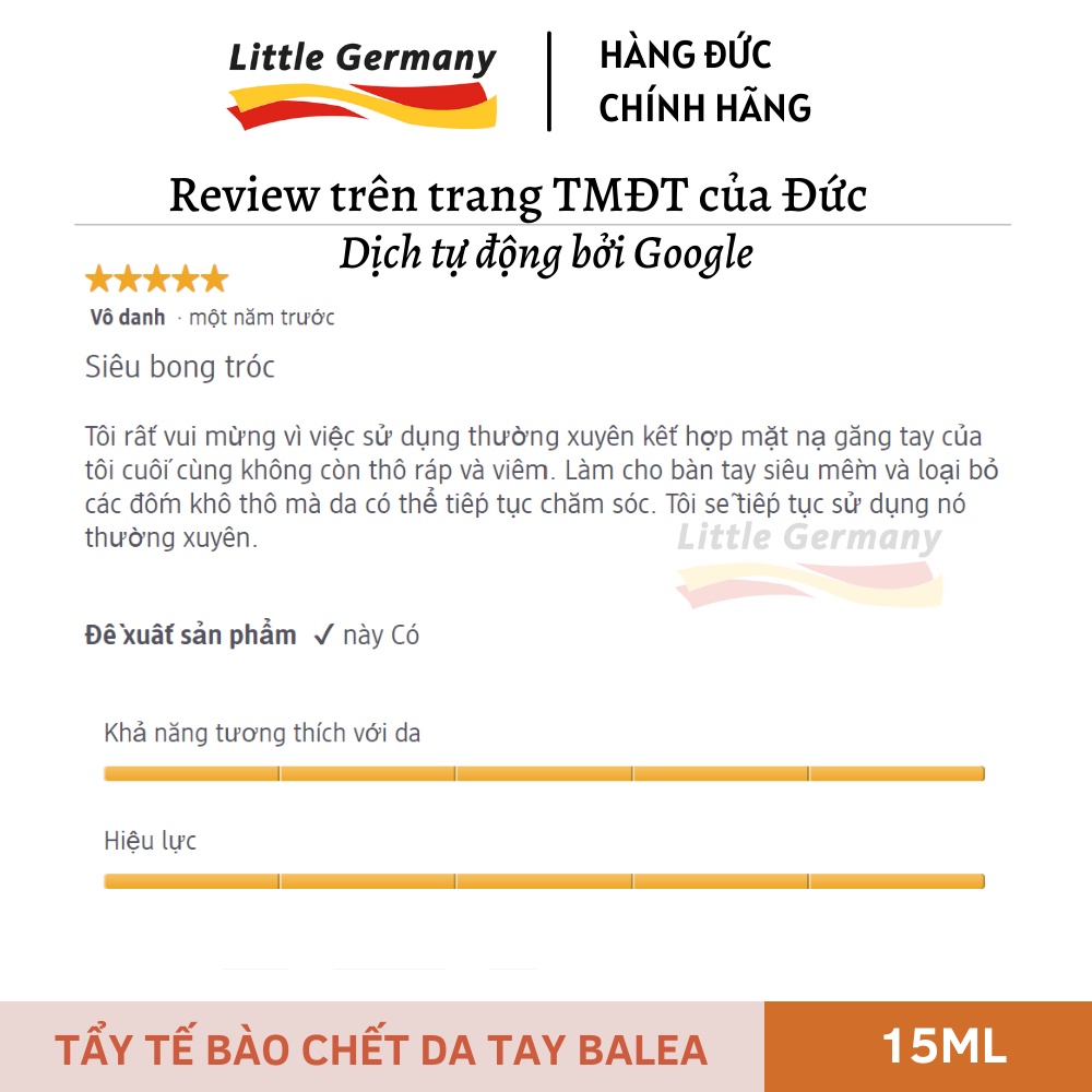 Mặt Nạ Tay - Tẩy Tế Bào Chết Chết Da Tay Balea - 15ML - Hàng Nội Địa Đức