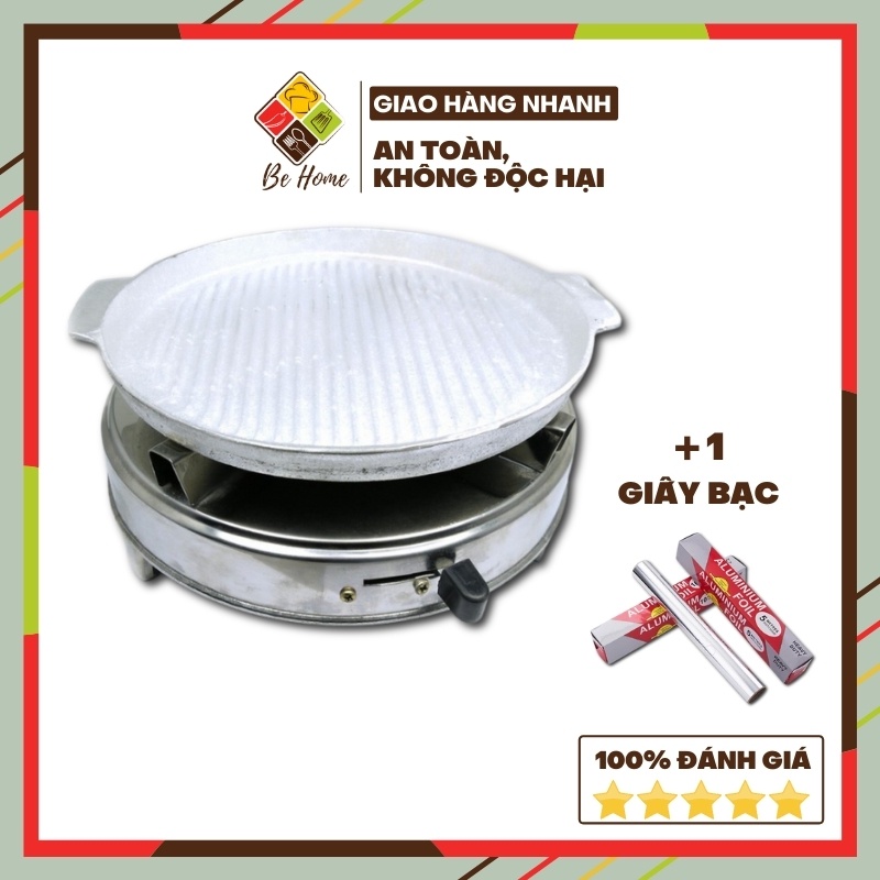 Bếp Nướng Cồn BEHOME  Bếp Nướng Cồn Inox Mini  Dã Ngoại Du Lịch Nướng Nấu Lẩu Cồn [Tặng Cuộn Giấy Bạc Nướng]