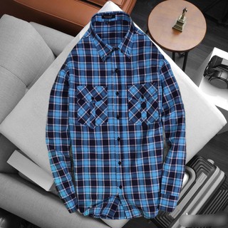 ÁO SƠ MI NAM SỌC CARO 2 TÚI DÀI TAY