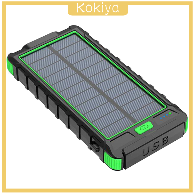 Sạc Dự Phòng Năng Lượng Mặt Trời Chống Sốc Qi 20000mah Loại C 5v Màu Đen