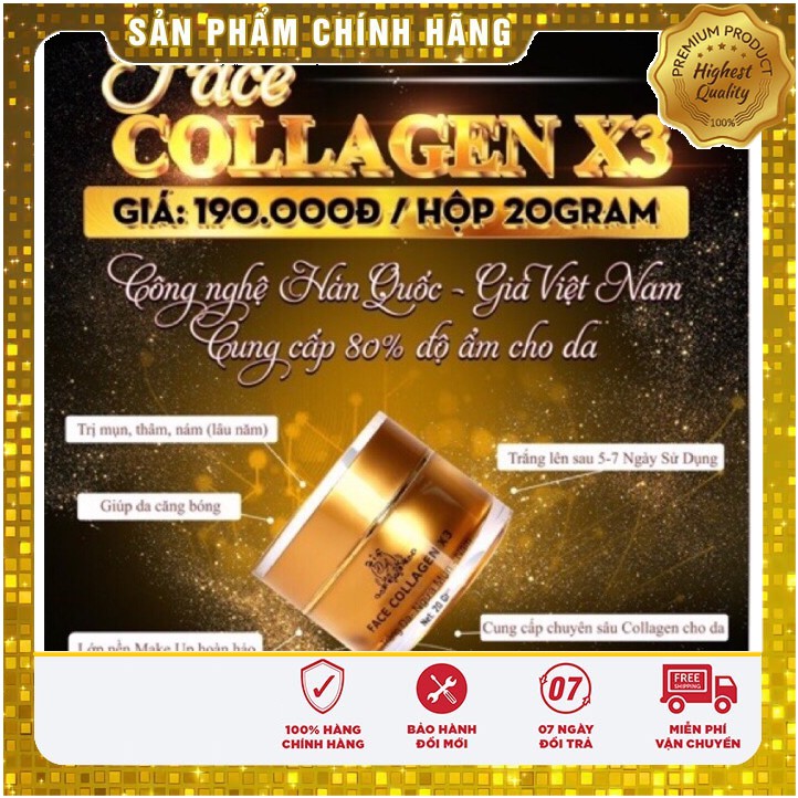 KEM FACE COLLAGEN X3 ĐÔNG ANH HÀNG CHÍNH HÃNG Hộp 20Gram