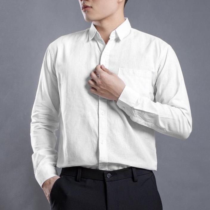 Áo sơ mi nam dài tay linen MODELFASHION - 8025 chất vải mỏng thấm hút tốt - Áo sơ mi tay dài xu hướng -8265
