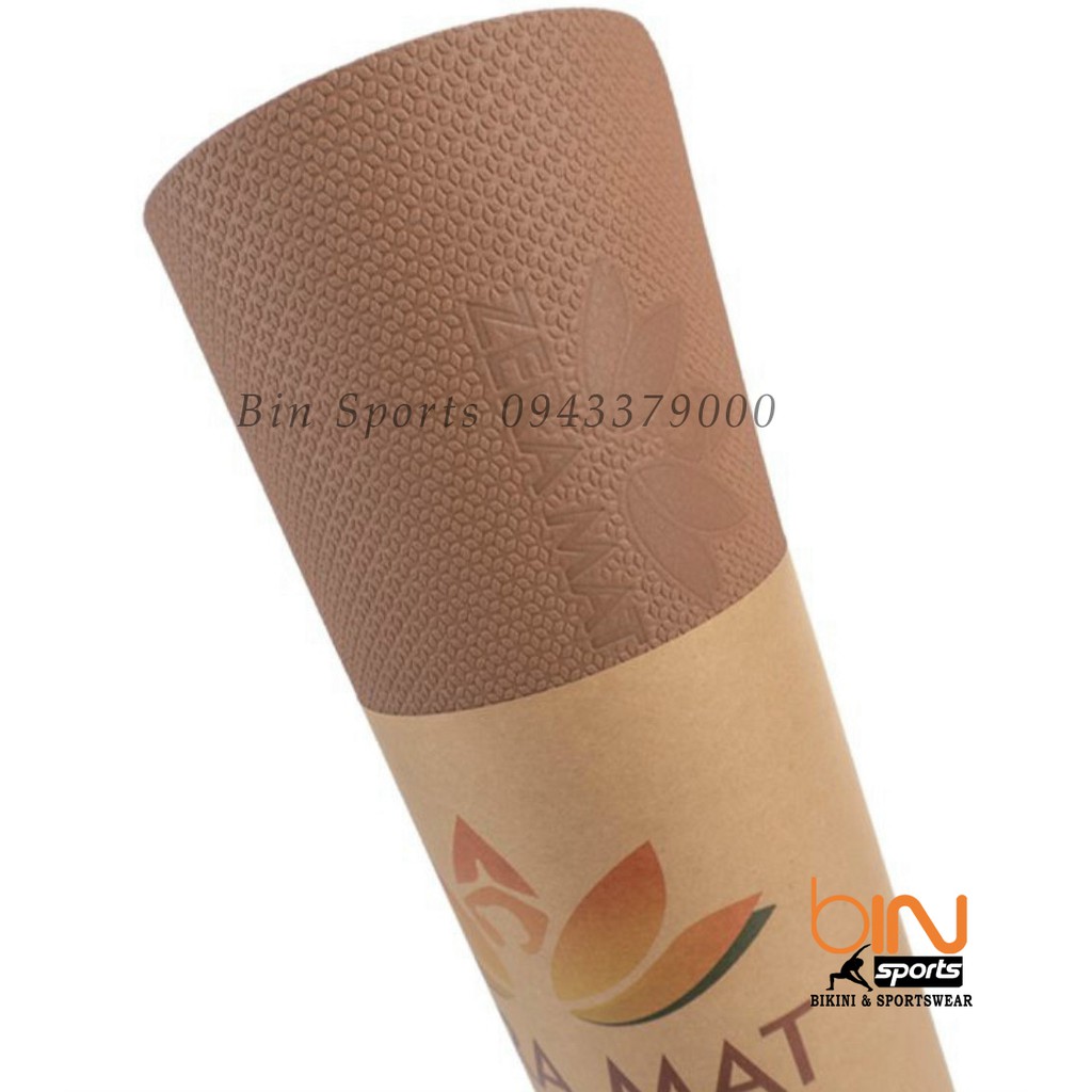 Thảm Tập Gym Yoga Định Tuyến TPE ZERAMAT 6mm Chống Trơn Trượt - Tặng Dây Cột Và Túi Đựng Cao Cấp Bin Sports TT001