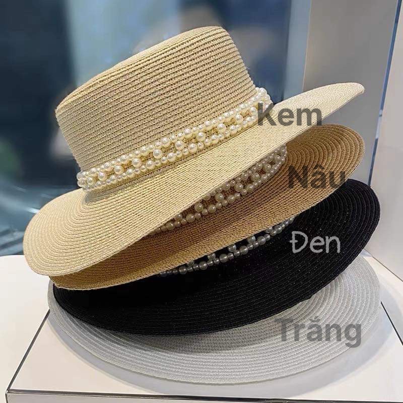 Mũ đai ngọc, hàng dầy đẹp, vành 8cm, đường kính 35cm - sẵn hàng hỏa tốc