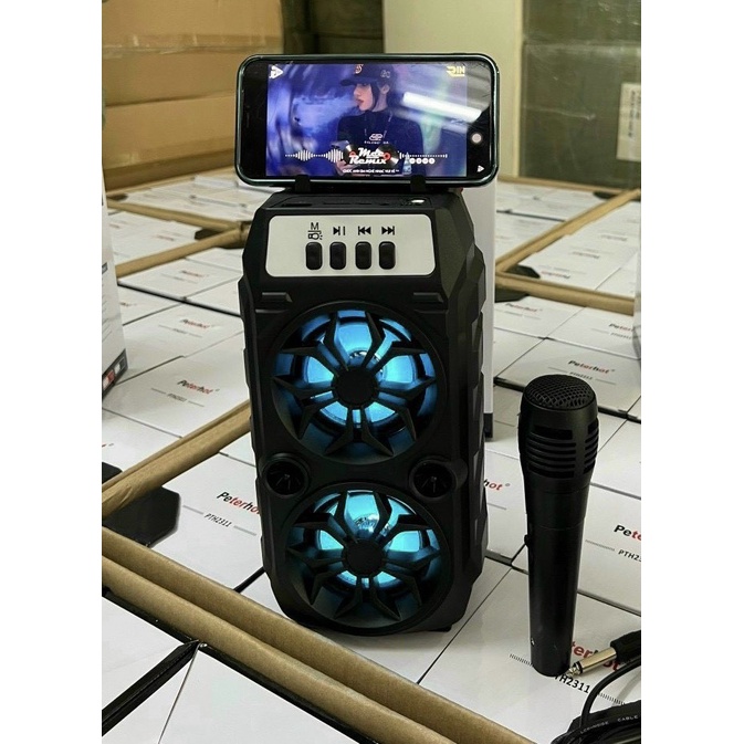 Loa Bluetooth Hát Karaoke Tặng Kèm Mic Hát Nghe Nhạc Cực Đã