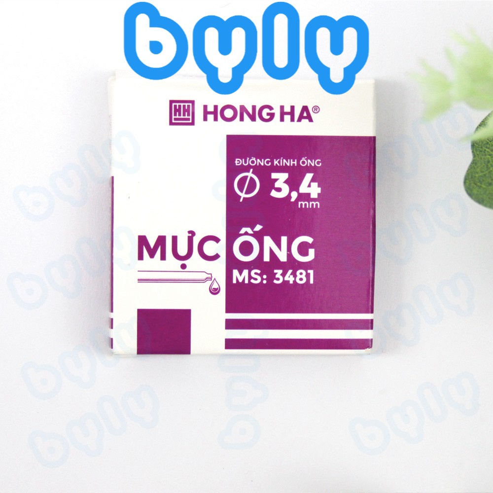 Hộp 6 ống mực bút máy [Tím,Xanh, Đen] Hồng Hà | MS3481