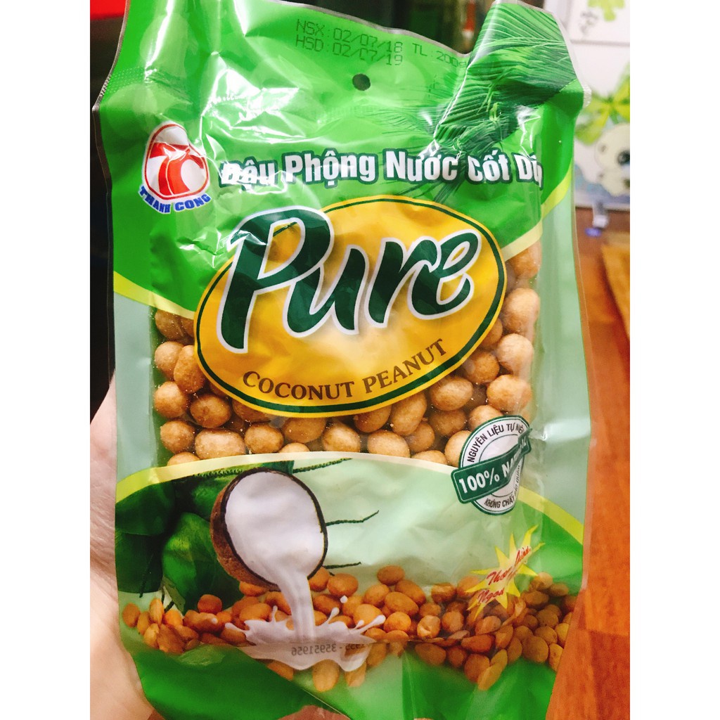 ĐẬU PHỘNG NƯỚC CỐT DỪA PURE - GÓI 200G