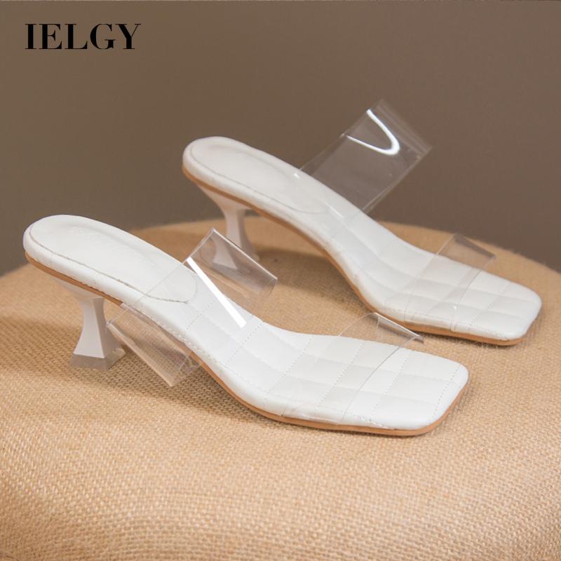 Dép cao gót IELGY quai trong suốt thời trang cho nữ