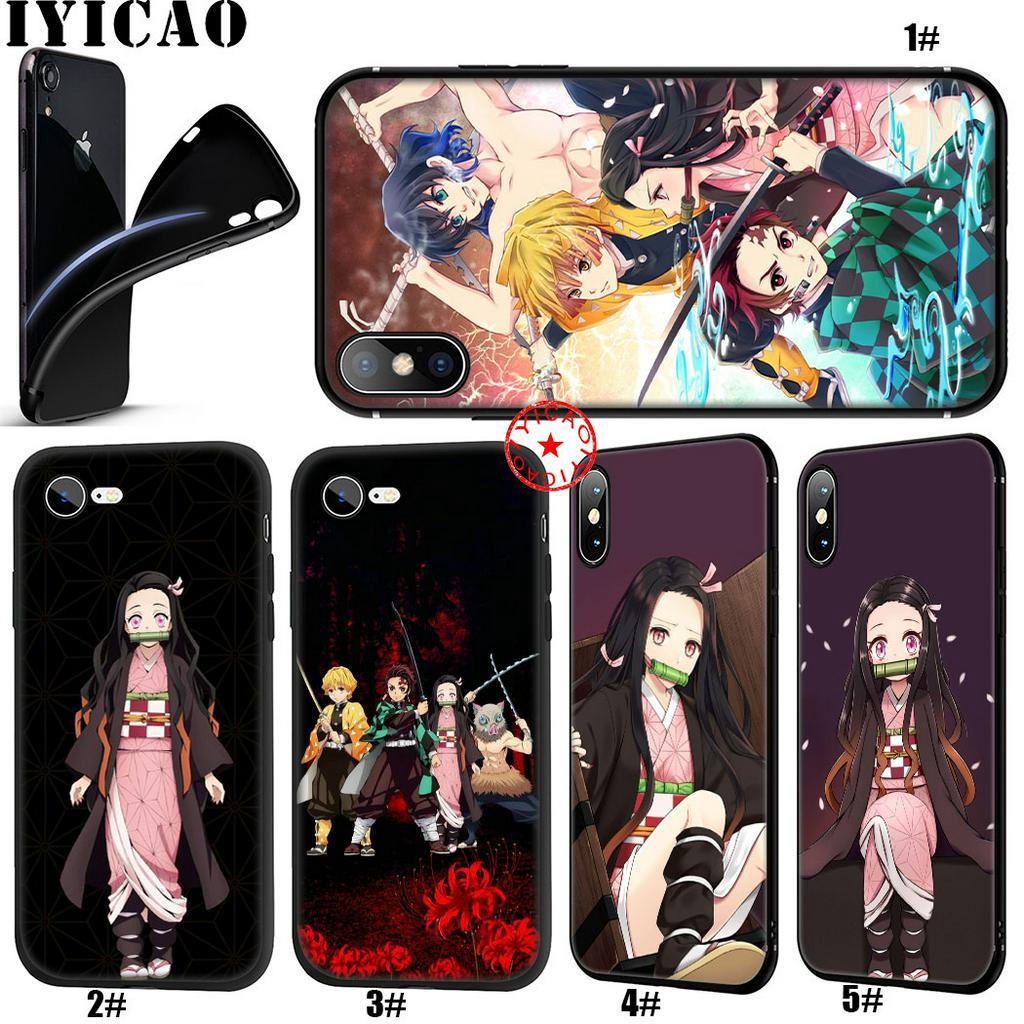 Ốp Điện Thoại Họa Tiết Hoạt Hình Demon Slayer Nezuko Cho iPhone XS Max XR X 5 5s 6 6s 7 8 10 Plus CP56