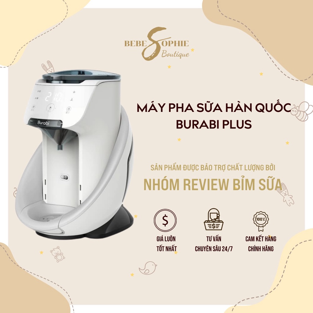 [CHÍNH HÃNG] Máy pha sữa cho bé Burabi Plus (30-70 độ),bh 1 đổi 1 trong 3 tháng