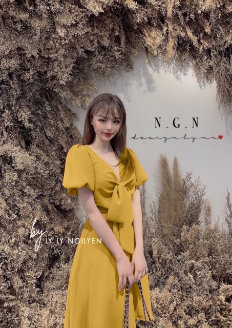 VÁY XÒE THẮT NƠ NGỰC SANG TRỌNG DK30 | BigBuy360 - bigbuy360.vn