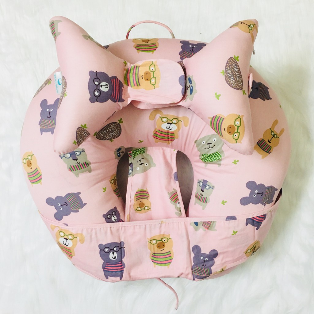 Gối Chữ C đa năng Cho Bé - TẶNG VÒNG DÂU