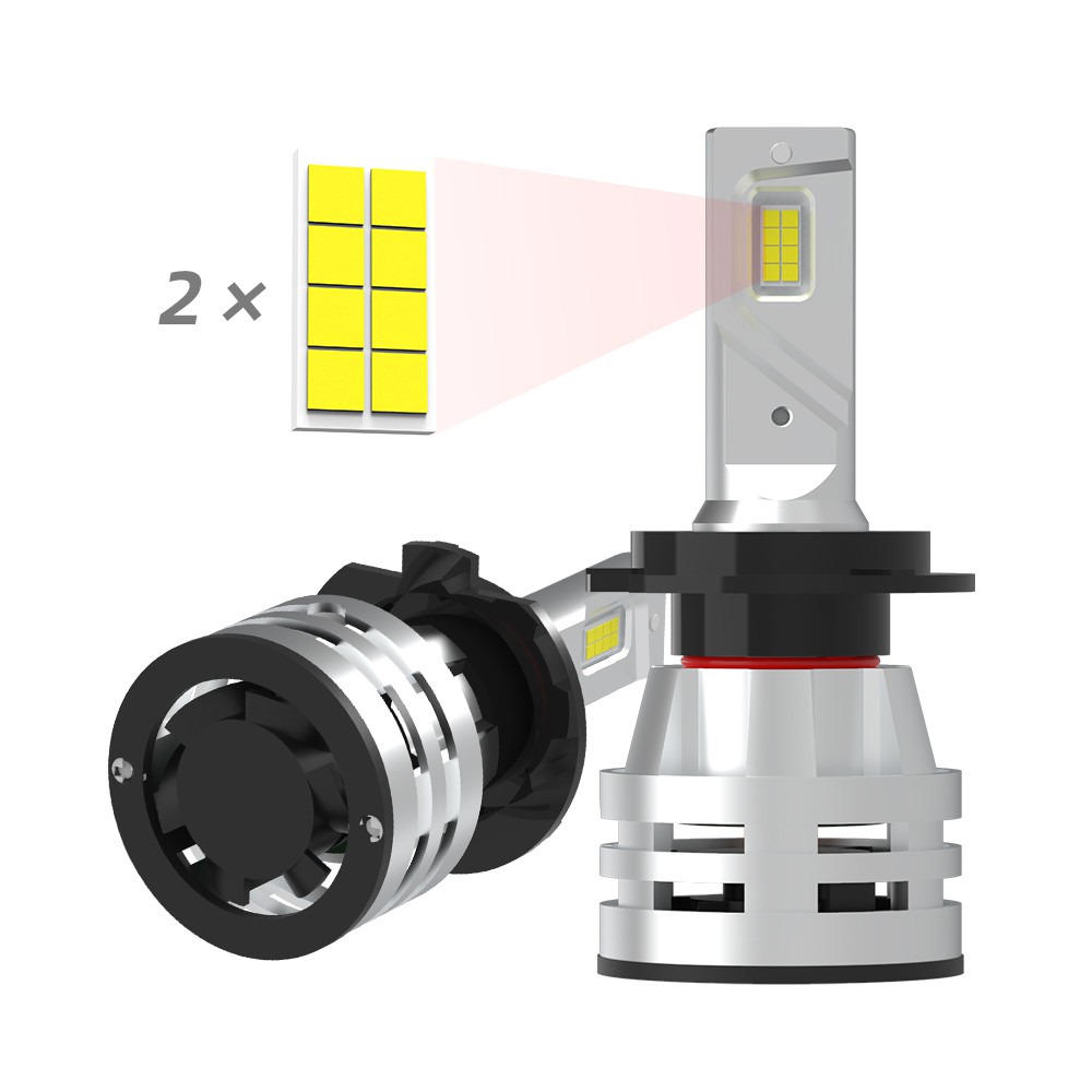 UNI-SHINE Set 8 Bóng Đèn Pha Led H4 H11 H7 9005 / Hb3 9006 / Hb4 12v 60w 6500k 20000lm Cho Xe Hơi