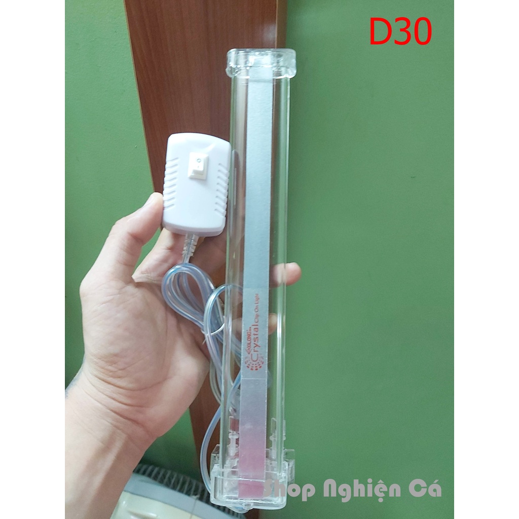 Đèn led kẹp bể cá D20 D30 Có công tắc tắt bật