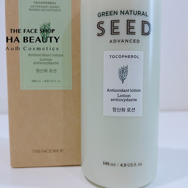 [AUTH] Sữa Dưỡng Da GREEN NATURAL SEED Anti Oxid Lotion 145ml The Face Shop TFSN20