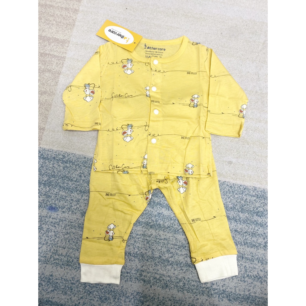 Bộ dài tay sơ sinh họa tiết chuột chất cotton Father Care cho bé