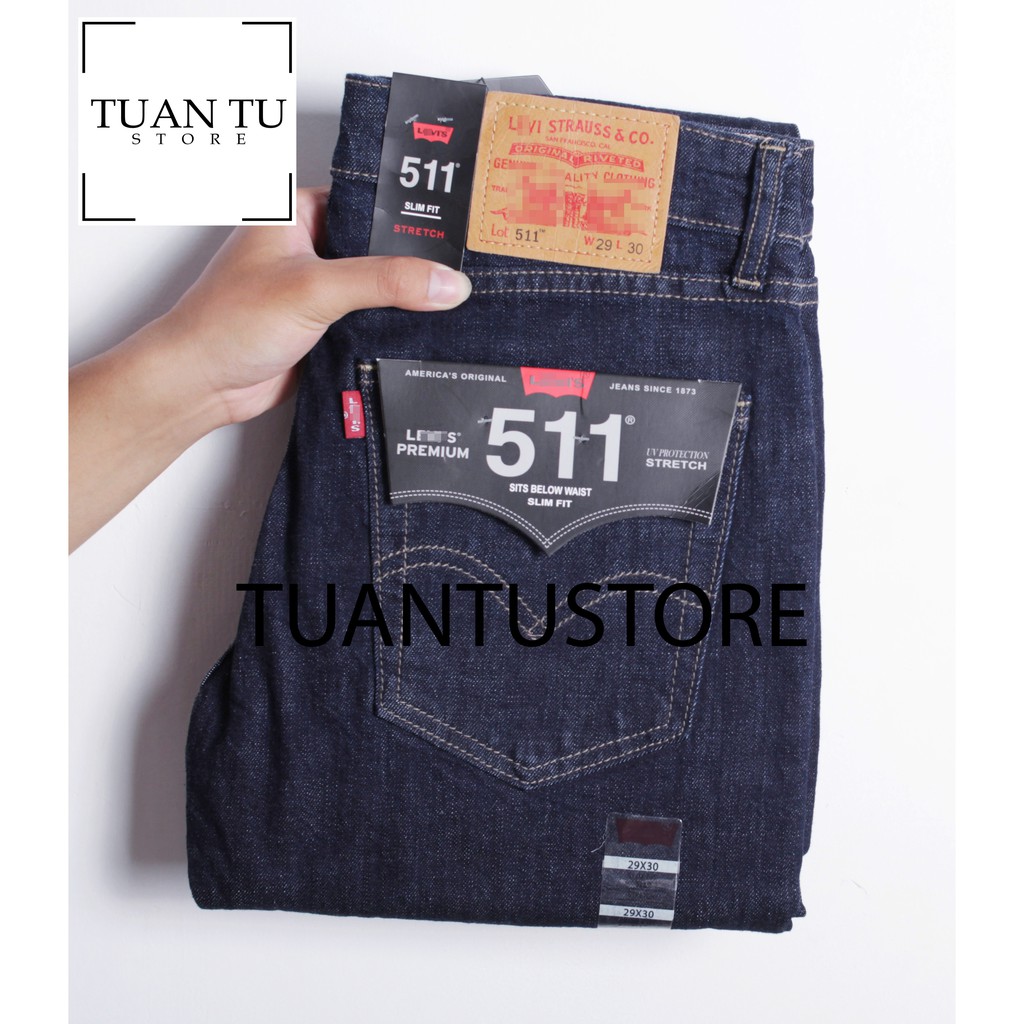 Quần Jean nam LV 511 Made in cambodia ( Form ống đứng,chất vải co dãn,ống quần 17cm -20cm) T08