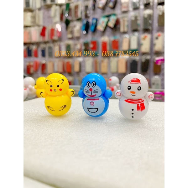 Lật đật mini DOREMON - PIKACHU -NGƯỜI TUYẾT đồ chơi dễ thương và ý nghĩa trưng bày ô tô,bàn làm việc,bàn học,giáo dục bé