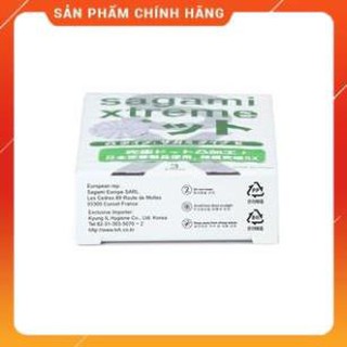 Hộp 3c Bao cao su Gai Bi SAGAMI XTREME WHITE - Xuất Xứ Nhật Bản